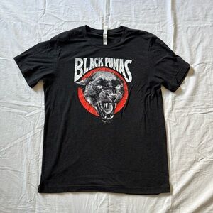 Black Pumas band graphic t-shirt, black, short sleeve, crewneck